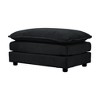 Sapphtopaz Ottoman 3-Tier Soft Shoe Bench Low Ottoman with Upholstered Foot Stool Footrest for Living Room, Bedroom, Entryway - 3 of 4