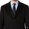 Adam Baker Men's 40902 Single Breasted Wool Cashmere Full Length Topcoat - Available in Black and Charcoal - 4 of 4