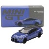 BMW M4 Competition Portimao Blue Metallic with Carbon Top Limited Edition 1/64 Diecast Model Car by Mini GT - 4 of 4