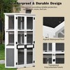Garden Storage Shed & Mini Greenhouse with Waterproof Roof, Lockable Door & Shelves - 4 of 4
