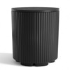 GlasFlength Outdoor Side Table with Storage, Patio End Tables, Ice Bucket with Lid, Portable Outdoor Drink Cooler Bar, Black, 14.76"*14.76"*16.65" - 2 of 4