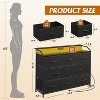 8 Dresser TV Stand with Power Outlets, Led Dresser for Bedroom, Fabric Chest of Drawers with Double Open Shelves, Wood Top, Steel Frame - 3 of 4