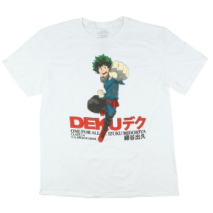 Seven Times Six My Hero Academia Shirt Men's Izuku Midoriya Punch Short Sleeve Graphic Tee White - 1 of 4