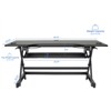 46in Height Adj Standing Desk Converter with Dbl Monitor Mount-Black - Rocelco - 3 of 4