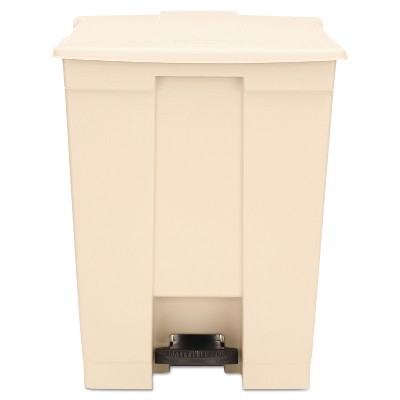 Rubbermaid Commercial Step-On Receptacle Rectangular Polyethylene 18gal Beige 614500BG