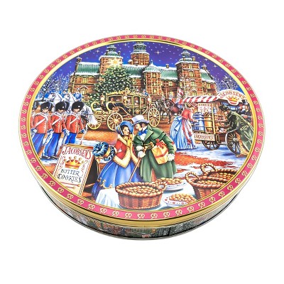 Jacobsens Danish Butter Cookies Royal Castle Embossed Gift Tin 24 Oz. (680 g.)