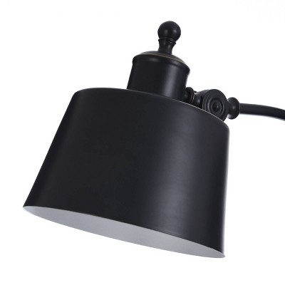 Adjustable Russet Bronze and Black Metal Desk Lamp