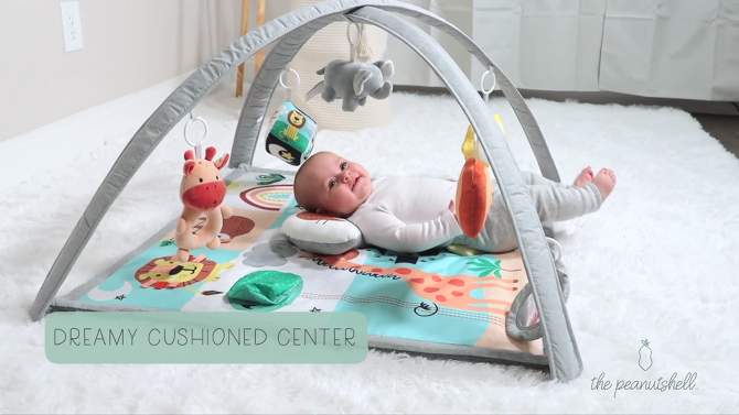 The Peanutshell Safari 123, 7-in-1 Activity Gym & Play Mat for Baby, 2 of 11, play video