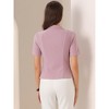 Allegra K Women's Business Casual Open Front Notch Lapel Lightweight Short Sleeve Cardigan Blazer - 4 of 4