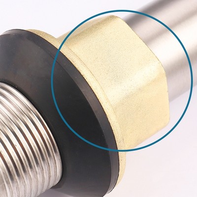 Brushed Nickel Stainless Steel Pop-Up Bathroom Sink Drain with Overflow