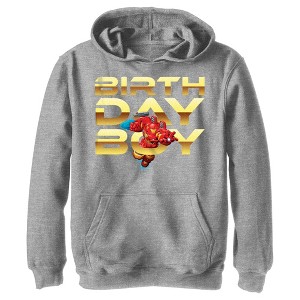 Boy's Marvel Birthday Boy Hulkbuster Pull Over Hoodie - 1 of 4