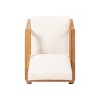 Gulches Club Chair, Beige Water-Resistant Cushions with Acacia Wood Frame, 400 LBS Capacity - 4 of 4