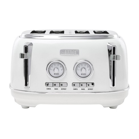 Haden Heritage 2 Slice Wide Slot Toaster with Removable Crumb Tray,  Black/Chrome