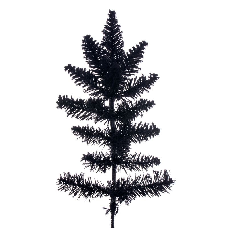 Vickerman Artifical Flocked Black Fir Christmas Tree, 2 of 4