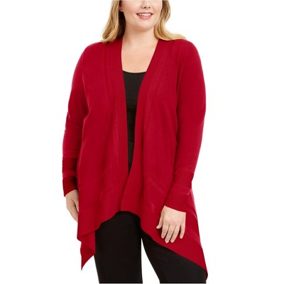 Anne Klein Womens Solid Cardigan Sweater