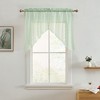 HLC.ME Sophia Floral Rod Pocket Lace Short Cafe Swags for Small Windows, Kitchens, and Basements - Set of 2 - 3 of 4