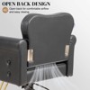 Karl Home Black Gold Heavy Duty Hydraulic Swivel Hair Stylist Salon Chair with Button Tufting - 4 of 4