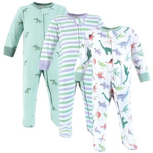 Hudson Baby Infant Boy Cotton Sleep and Play, Cheerful Dino Friends - 1 of 4