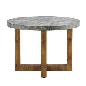 NicBex Modern 42" Round Coffee Table with Wood Legs for Living Room and Office - 1 of 4