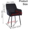 Akoasm Upholstered velvet Kitchen Dinning Chair With Armrests-Black - 2 of 4