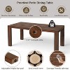 Whisen 7-Piece Outdoor Dining Set for 6 with Beige Fabric Cushions & 70.8" Rectangle Table - 3 of 4