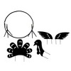Collections Etc Metal Turkey Pumpkin Holder Stand - 5 pc 9 X 9 X 7 Black - 3 of 3
