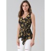 Allegra K Women's Sleeveless V Neck Tie Waist Asymmetric Hem Wrap Peplump Tops - 2 of 4
