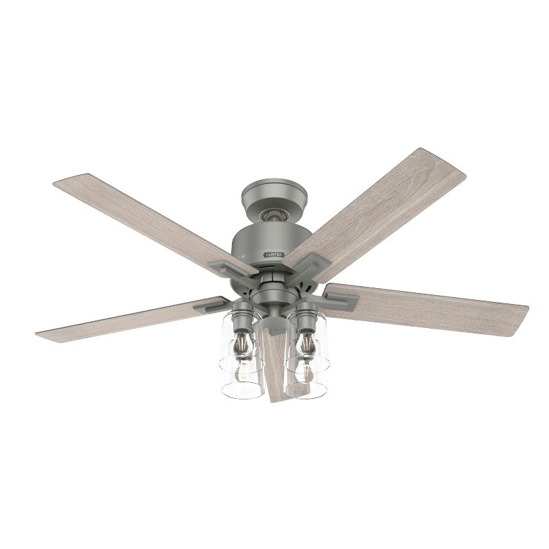 52" Wi-Fi Techne Ceiling Fan with Light Kit and Handheld Remote (Includes LED Light Bulb) - Hunter Fan, 1 of 14