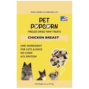 Pet Popcorn: Freeze-Dried Raw Treats - Chicken Breast - 2.5oz Bag, Pet Snacks - 1 of 4
