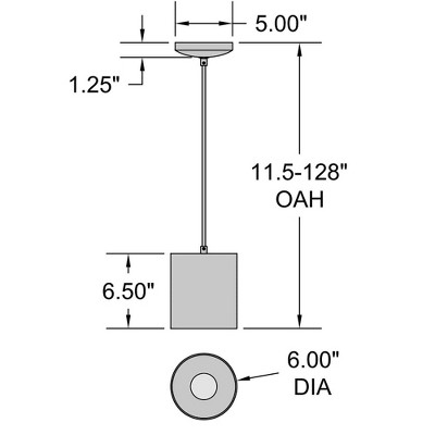 Matte Black Modern Drum Pendant Light for Indoor/Outdoor Use