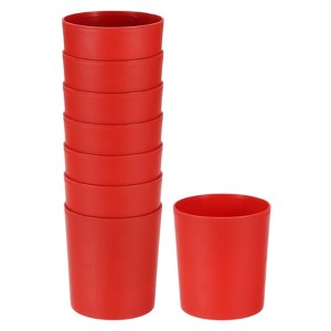 Unique Bargains Plastic Modern Design Plant Pot Round 8 Pcs - 1 of 4