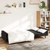 vidaXL 2-Seater Sofa Bed Black Velvet - 3 of 4