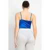 Slickblue Hot Pink/Red/Royal Women's Sweetheart Neck Bodysuit with Rhinestone Straps, Size S-L - 3 of 4