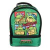 Intimo Nickelodeon Teenage Mutant Ninja Turtles Team Dual Compartment Lunch Box Bag Green - 2 of 4