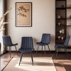 FURNIinspire Dining Chairs A set of 4 Dining Chairs For Dining room, Extended Seat, Metal Legs Dining Chairs With PU Cushion, Black, 20"*18"*32" - 2 of 4