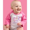 Pavilion Gift Company - Tie Dye - 12-24 Months 3/4 Length Pink Sleeve Onesie - Leotards and Bodysuits - 2 of 4