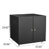Metal Storage Cabinet with Locking Doors Adjustable Shelf,Folding Filing Storage Cabinet,Locker Cabinet for Home Office,School-The Pop Home - 3 of 4