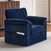 33'' Corduroy Oversized Swivel Lounge Chair with Plush Cushions, Rotatable and Perfect for Living Room, Bedroom, Office or Kids Room - 3 of 4