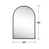 PexFix Vintage Arched Iron Framed Decorative Wall Mirror Set of 2 - 3 of 4