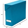 Bigso Lovisa Fiberboard Label Frame - 12 File Storage Box - Sturdy Paperwork Storage Box with Metal Label Holder - 3.7in x 13in x 9.4in - 2 of 4