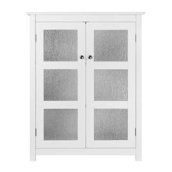 Teamson Home Conner 27" x 32" 2-Door Floor Storage Cabinet, White