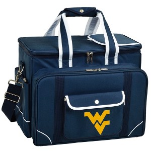 NCAA West Virginia Mountaineers Soft Sided Cooler with Four Person Picnic Set - 1 of 4
