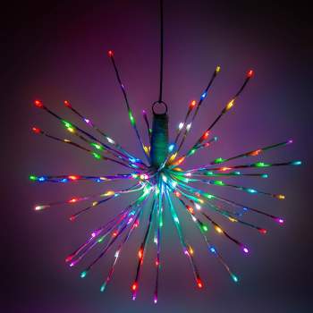 Novelty Lights LED RGB+WW Spritz Branch Light w/ 240 Lights and Remote, 32" Tall, Bendable Artificial Tree Branch Lights Indoor Outdoor Party Décor