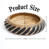 SEVOBAL Serving Platters Handcrafted Wooden Serving with Black Resin Accent, Functional Art Piece for Modern Living, Dining, Brown, 9"*9"*2" - 3 of 4