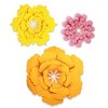Happily Ever Elementary Creatively Inspired Orange, Yellow, Pink Flowers Dimensional Accent, 3 Per Set, 3 Sets - 2 of 4
