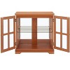 CAVINAS Antique LED Display Cabinet,Vintage Office Storage Cabinet with Adjustable Glass Shelves,Accent Cabinet with Lattice Doors for Living Room - 2 of 4