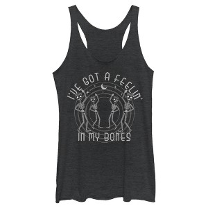 Women's Lost Gods Halloween I've Got a Feelin' in my Bones Racerback Tank Top - 1 of 4