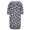 Gerber Baby Girls' Long Sleeve Gowns with Mitten Cuffs - 4-Pack - 2 of 4