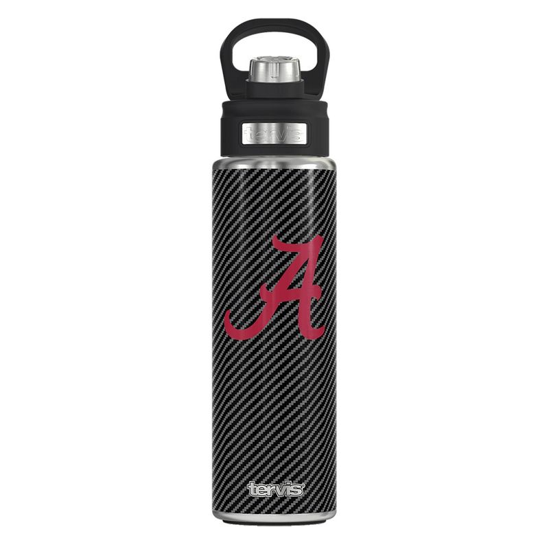 NCAA Alabama Crimson Tide Carbon Fiber Wide Mouth Water Bottle - 24oz, 1 of 4