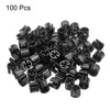 Unique Bargains Color Coding Plastic Reusable Clothes Hanger Marker 3XL Black Pack of 100 - 3 of 4